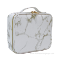2021 new designed professional clapboard storage box marbled PU fashion waterproof cosmetic bag